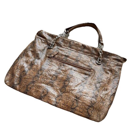 Y2K Faux Snakeskin Rhinestone Appliqué Tote Bag – 2000s Western McBling Mallcore - Picture 8 of 12